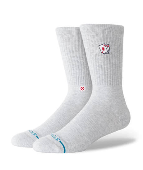 STANCE Hit Me Crew Socks Heather Grey Men's Socks Stance 