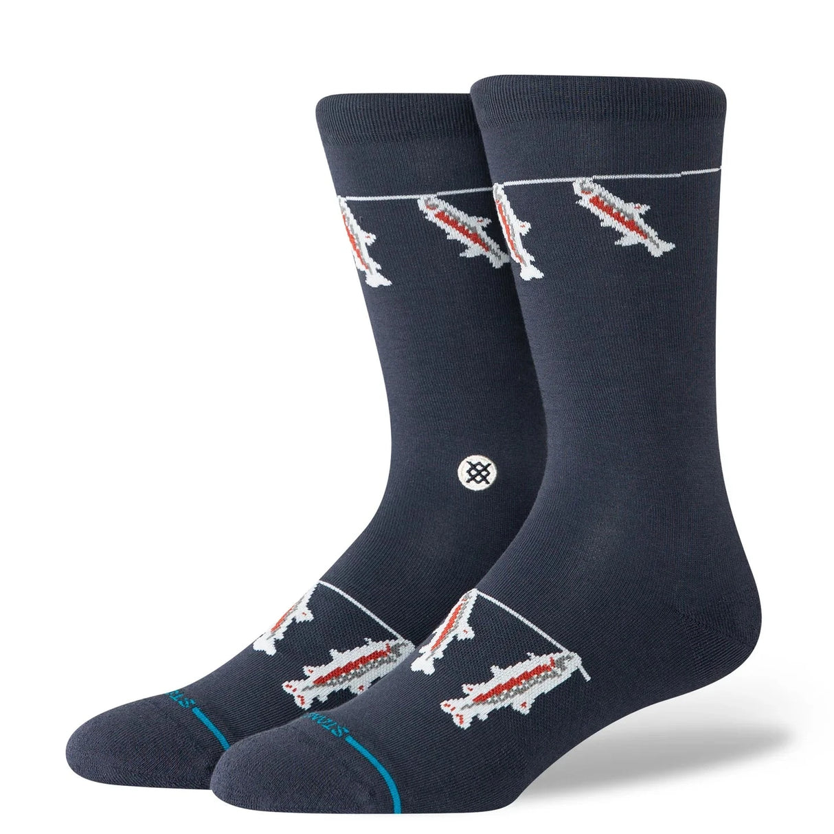 STANCE Gone Fishin Crew Socks Navy Men's Socks Stance 
