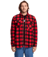 VOLCOM Bowered Fleece Button Up Lifeguard Red Men's Street Jackets Volcom 