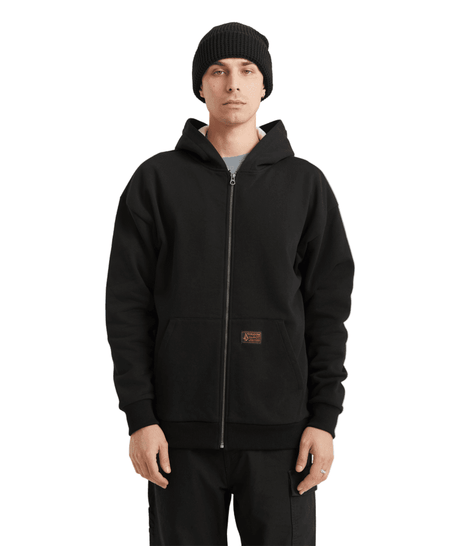 VOLCOM Axestone Workwear Lined Fleece Black Men's Zip Hoodies Volcom 