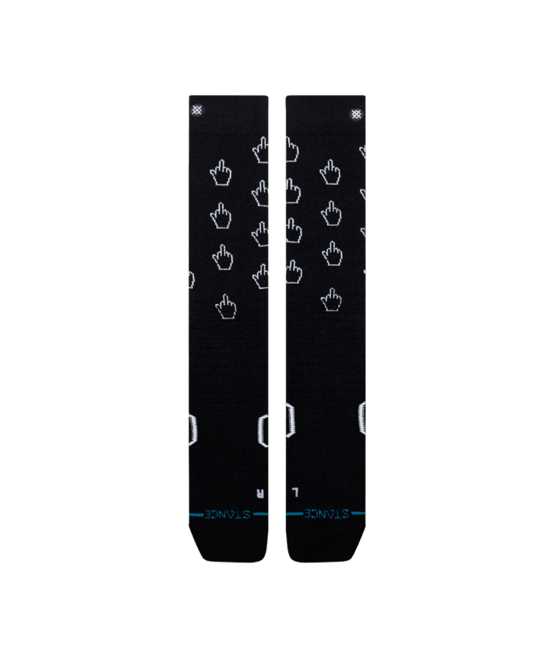 STANCE Cursor Mid Poly Snow Socks Black Men's Snowboard Socks Stance 