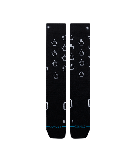 STANCE Cursor Mid Poly Snow Socks Black Men's Snowboard Socks Stance 