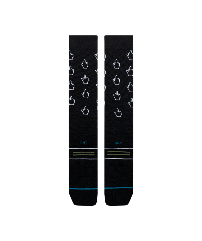 STANCE Cursor Mid Poly Snow Socks Black Men's Snowboard Socks Stance 