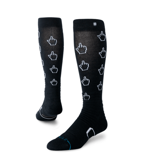 STANCE Cursor Mid Poly Snow Socks Black Men's Snowboard Socks Stance 