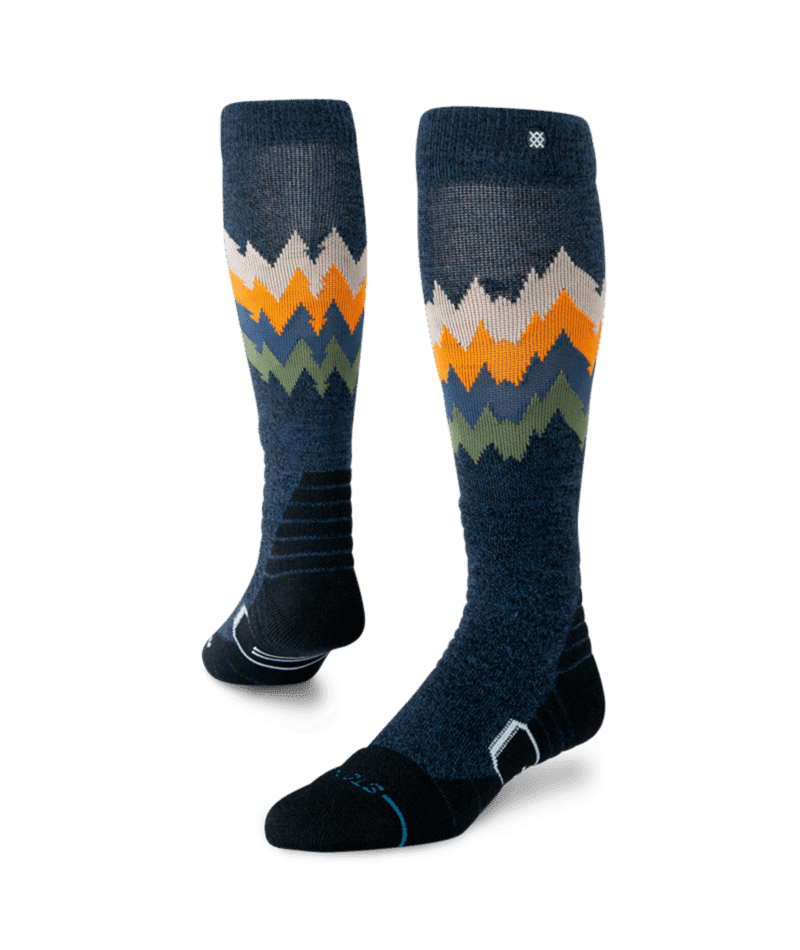 STANCE Thompson Mid Wool Snow Socks Navy Heather Men's Snowboard Socks Stance 