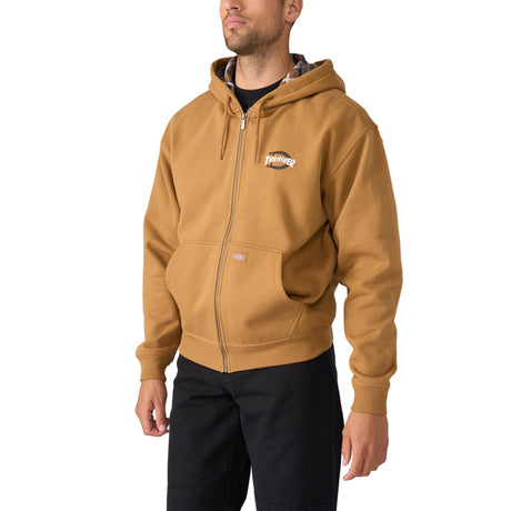 DICKIES Thrasher X Dickies Full Zip Hoodie Duck Brown Men's Zip Hoodies Dickies 
