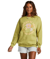 BILLABONG Women's Lovers Forever Crewneck Sweater Seaweed Women's Crewnecks Billabong 