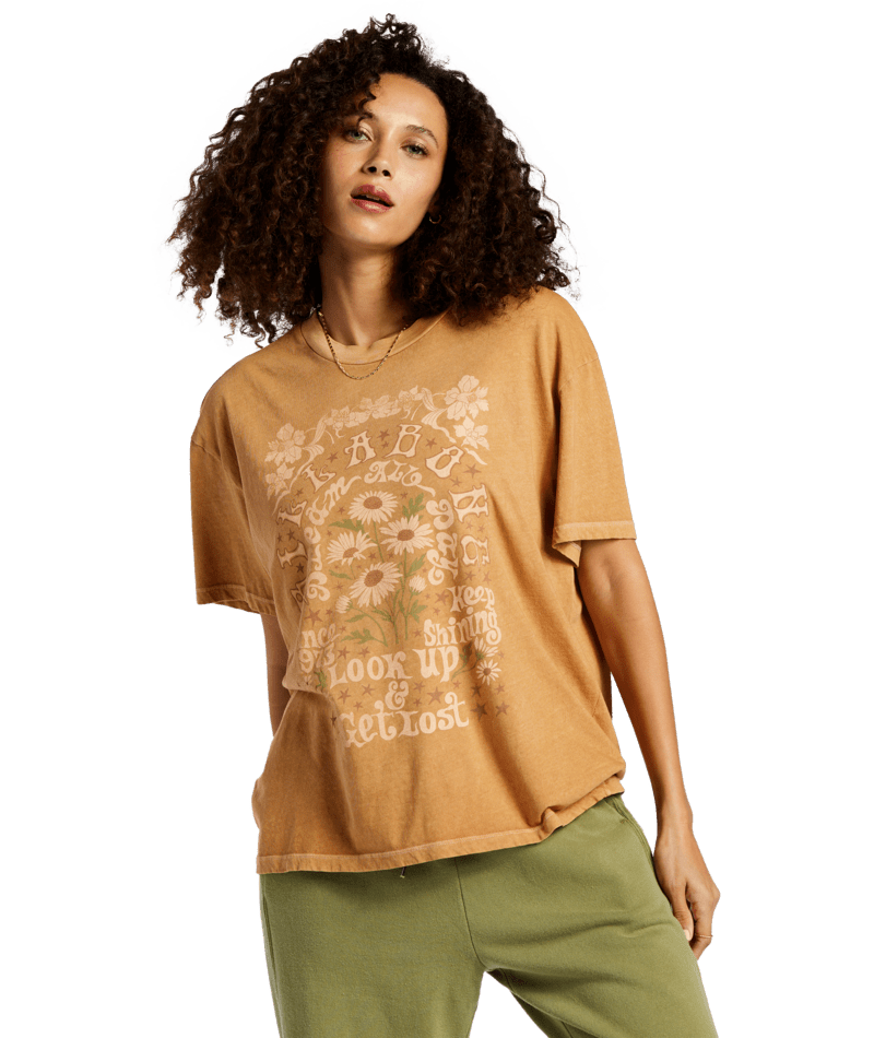 BILLABONG Women's Dream All Day T-Shirt Cosmic Khaki Women's T-Shirts Billabong 