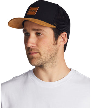 BILLABONG Stacked Trucker Hat Black/Tan Men's Hats Billabong 