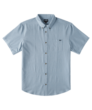 BILLABONG All Day Short Sleeve Button Up Powder Blue Men's Short Sleeve Button Up Shirts Billabong 