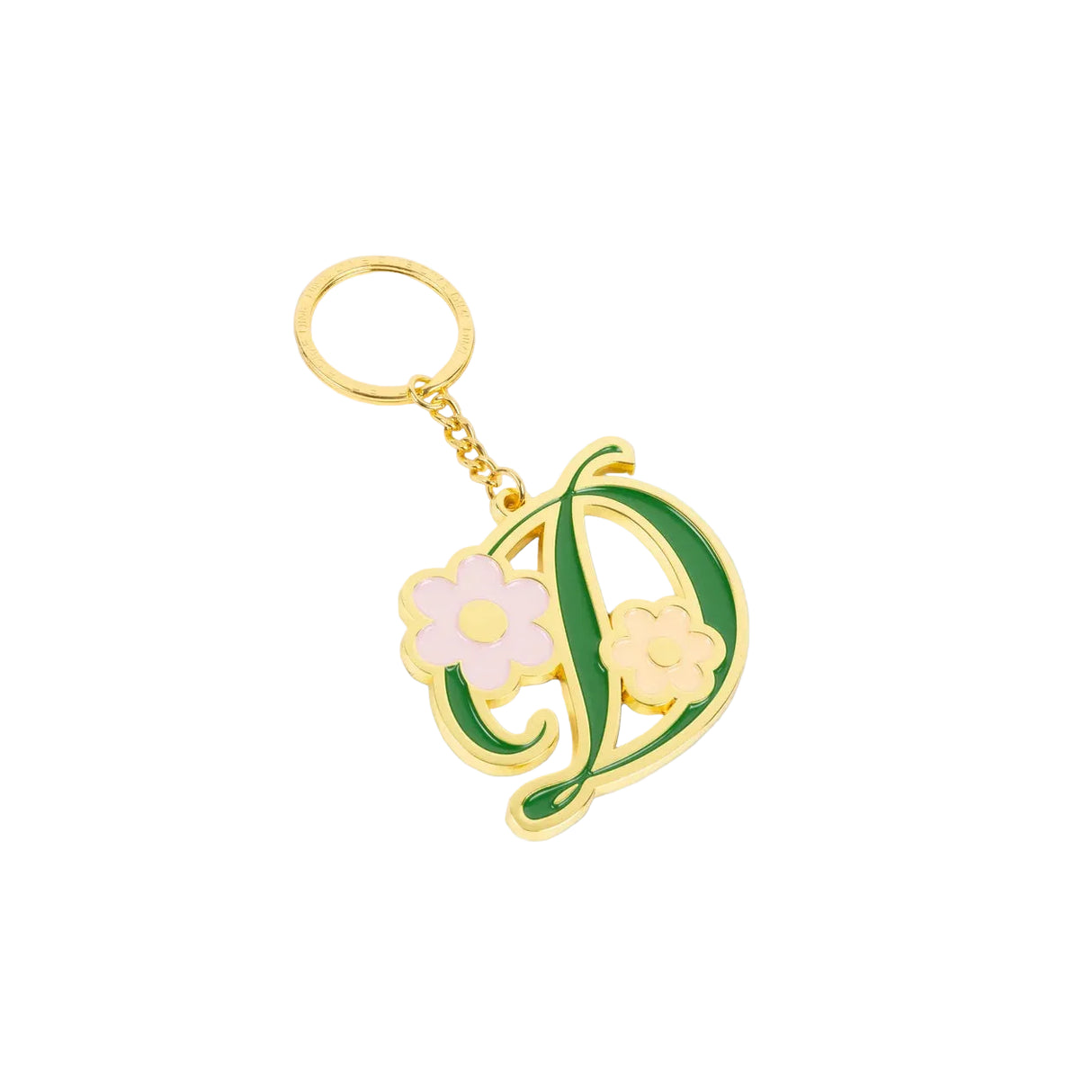 DIME Oversized Floral Keychain Gold