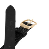 DIME Dress Leather Belt Shaggy Black