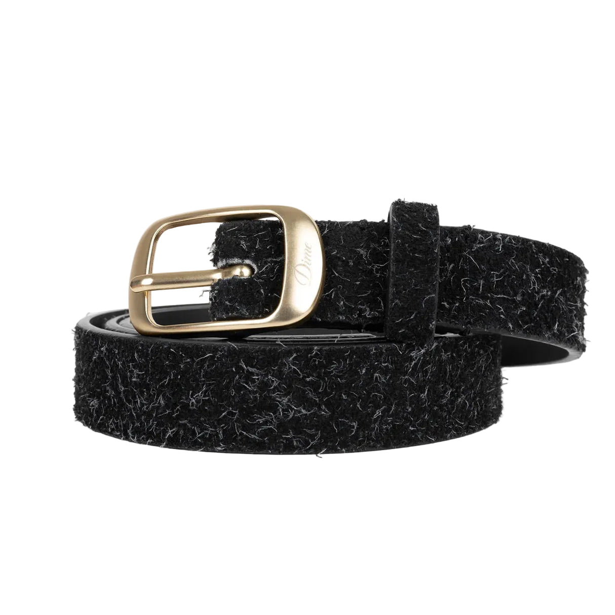 DIME Dress Leather Belt Shaggy Black