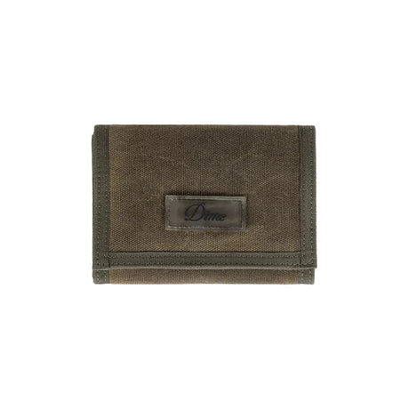 DIME Waxed Velcro Wallet Olive Men's Wallets Dime MTL 
