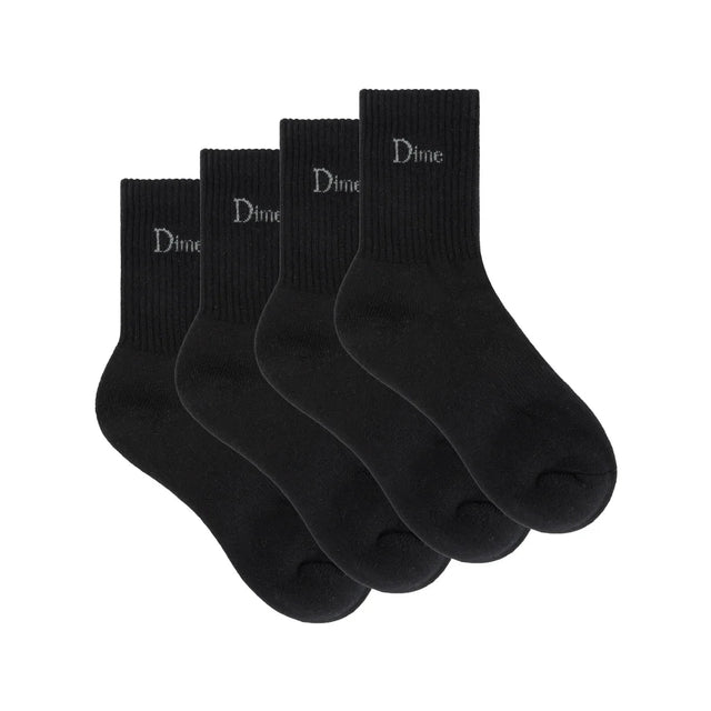 DIME Classic 2 Pack Long Socks Black Men's Socks Dime MTL 