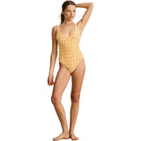 RHYTHM London Check Underwire One Piece Apricot Women's One Pieces Rhythm 
