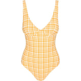 RHYTHM London Check Underwire One Piece Apricot Women's One Pieces Rhythm 