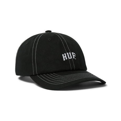 HUF Arch Logo 6 Panel Hat Black Men's Hats Huf 