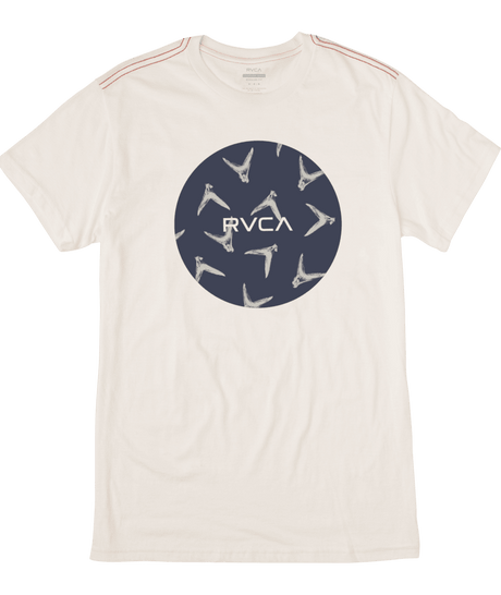 RVCA Boy's Hawaii Motors Fin T-Shirt Antique White Boy's T-Shirts RVCA 
