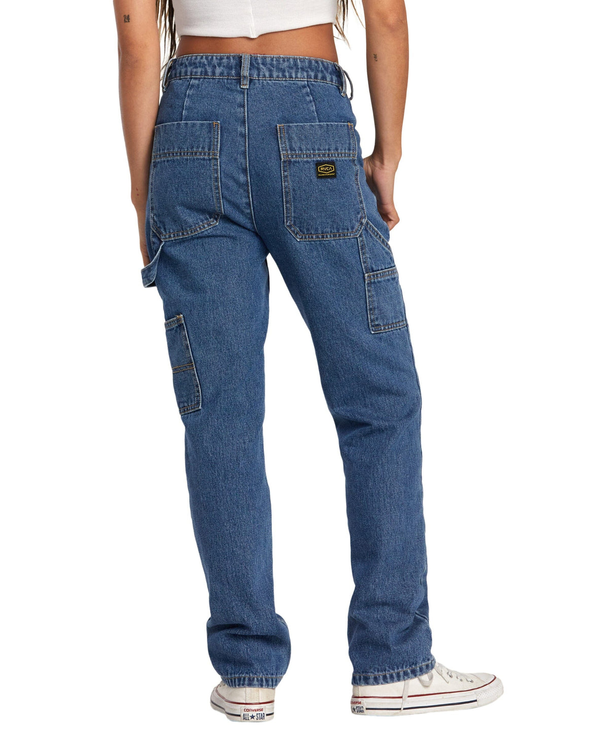 RVCA Women's Recession Denim Pants Blue Rinse Women's Pants RVCA 