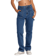 RVCA Women's Recession Denim Pants Blue Rinse Women's Pants RVCA 