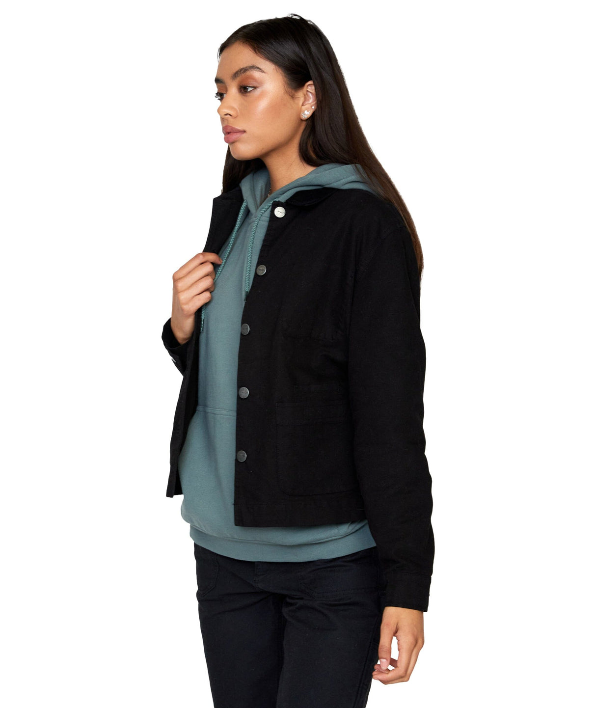 RVCA Women's Recession Chore Coat True Black Women's Street Jackets RVCA 