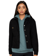 RVCA Women's Recession Chore Coat True Black Women's Street Jackets RVCA 