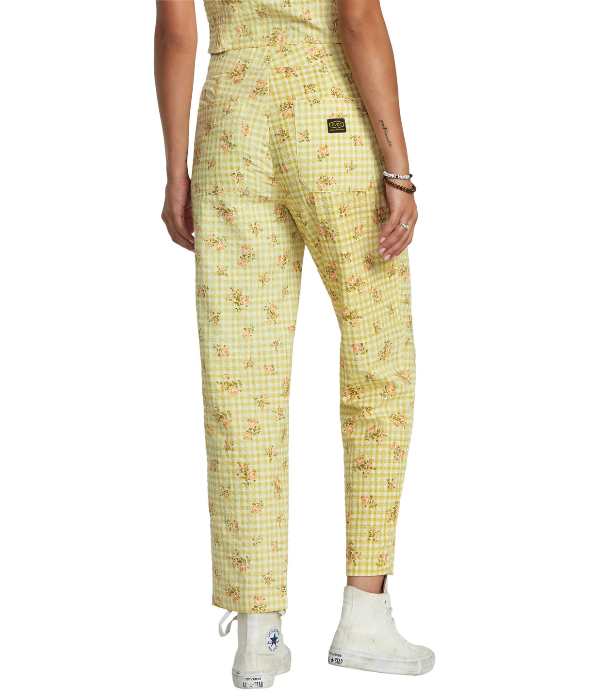RVCA Women's Anywhere Seersucker Pants Golden Women's Pants RVCA 