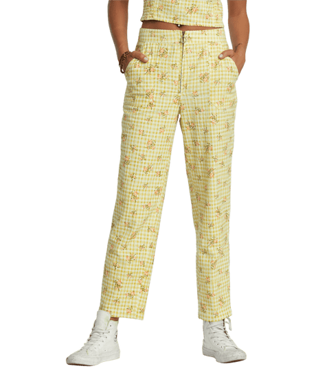 RVCA Women's Anywhere Seersucker Pants Golden Women's Pants RVCA 