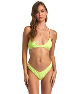 RVCA Women's Dolly Crossback Bikini Top Daiquiri Green Women's Bikini Tops RVCA 