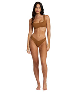 RVCA Women's Grooves Texture Bralette Bikini Top Sienna Women's Bikini Tops RVCA 