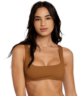 RVCA Women's Grooves Texture Bralette Bikini Top Sienna Women's Bikini Tops RVCA 