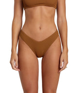 RVCA Women's Grooves Texture High Leg Bikini Bottoms Sienna Women's Bikini Bottoms RVCA 