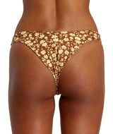 RVCA Women's MIcro Magic Reversible High Leg Bikini Bottom Shale Women's Bikini Bottoms RVCA 