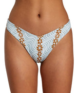 RVCA Women's MIcro Magic Reversible High Leg Bikini Bottom Shale Women's Bikini Bottoms RVCA 