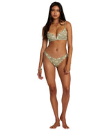 RVCA Women's Decoupage High Leg Bikini Bottom Aloe Women's Bikini Bottoms RVCA 