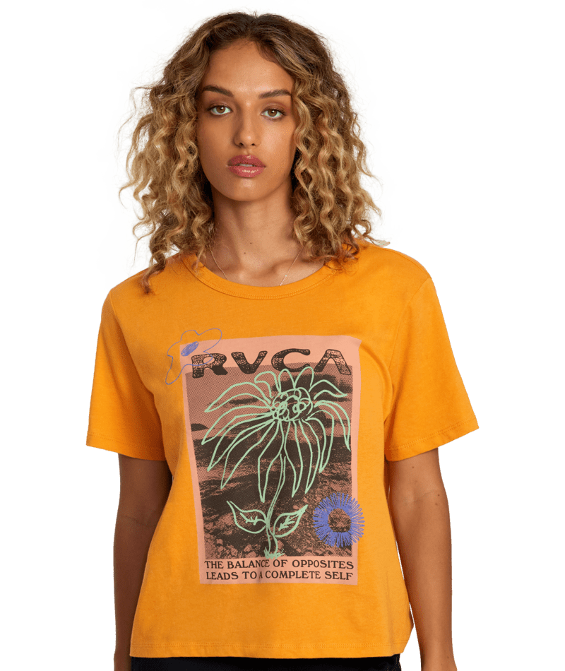 RVCA Women's Atomic Jam T-Shirt Tangerine
