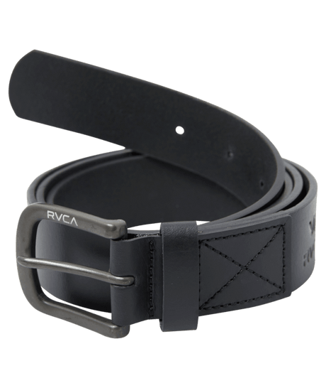 RVCA Standard Leather Belt Black Men's Belts RVCA 