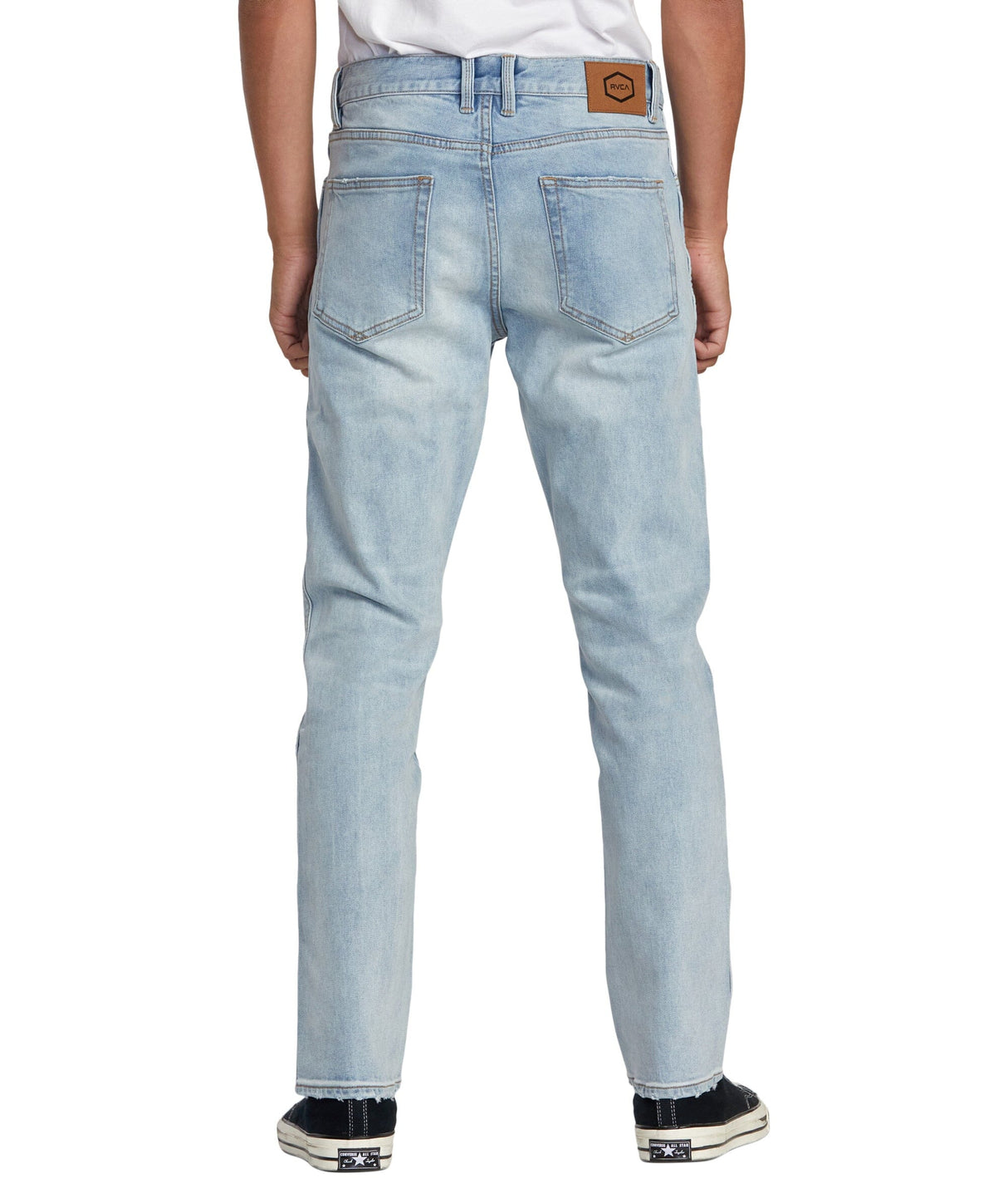 RVCA Weekend Straight Fit Jeans Bleach Wash Men's Denim RVCA 