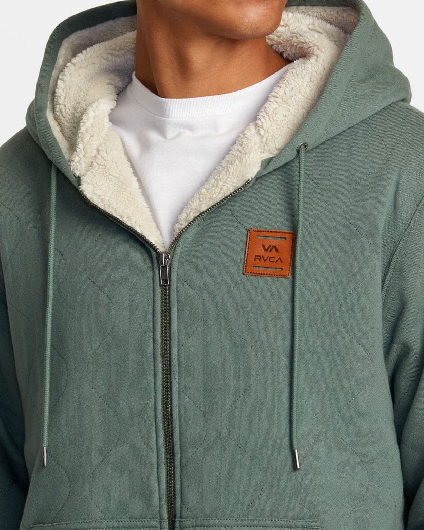 RVCA Arrow Fleece Zip-Up Sweater Jade Men's Zip Hoodies RVCA 