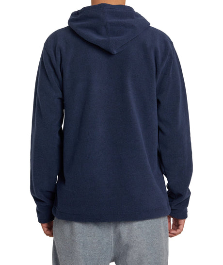 RVCA Yukon Quarter Zip Pullover Hoodie Blue Heather Men's Pullover Hoodies RVCA 