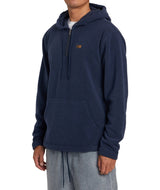 RVCA Yukon Quarter Zip Pullover Hoodie Blue Heather Men's Pullover Hoodies RVCA 
