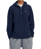 RVCA Yukon Quarter Zip Pullover Hoodie Blue Heather Men's Pullover Hoodies RVCA 