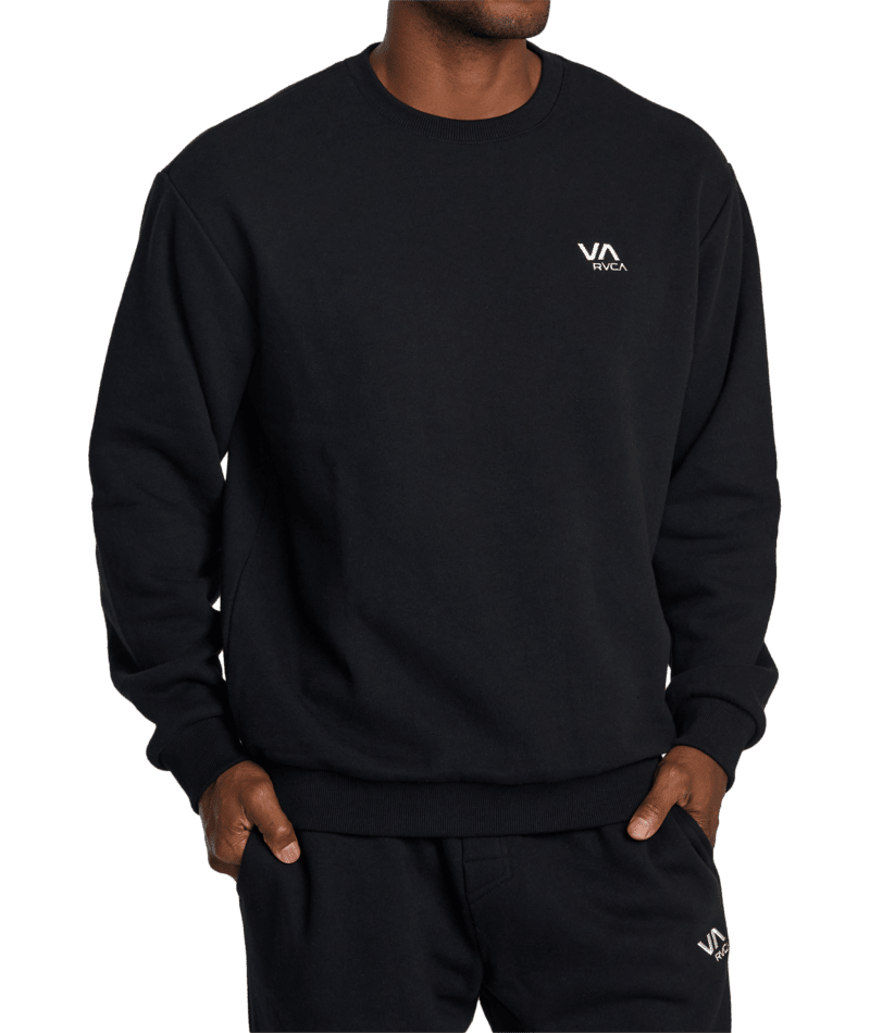 RVCA Essential Sweatshirt Black Men's Crewnecks RVCA 