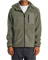RVCA Block Fleece Zip Sweater Sage Leaf Men's Sweaters RVCA 
