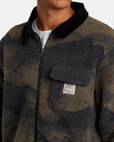 RVCA Walker Sherpa Jacket Blue Haze Men's Street Jackets RVCA 