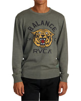 RVCA Slowdive Knit Sweater Sage Leaf Men's Sweaters RVCA 