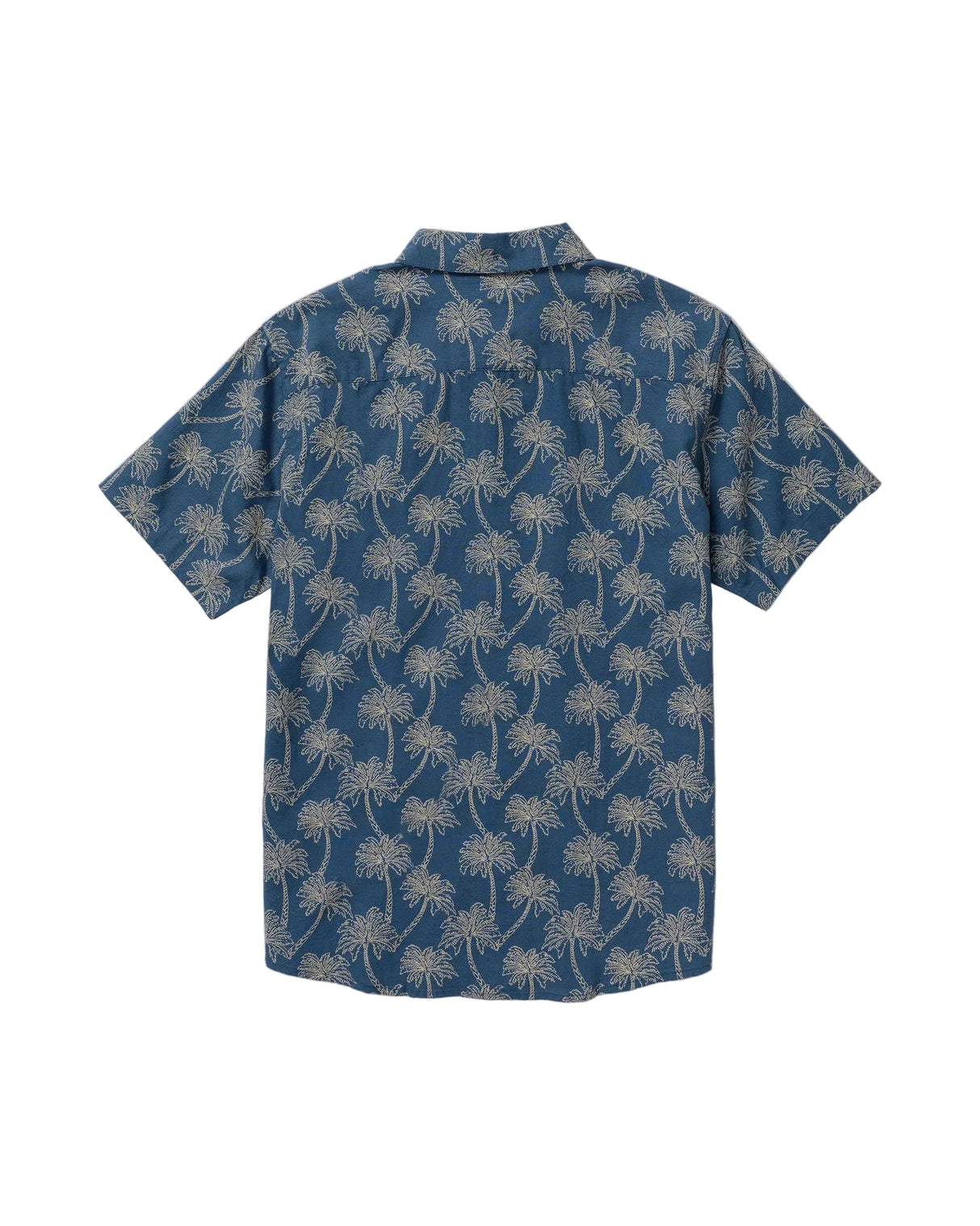 RVCA Exotica Short Sleeve Button Up Dark Denim Men's Short Sleeve Button Up Shirts RVCA 
