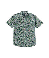 RVCA Botanical Short Sleeve Button Up Garage Blue Men's Short Sleeve Button Up Shirts RVCA 
