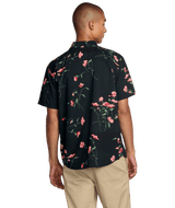 RVCA Botanical Short Sleeve Button Up Pirate Black Men's Short Sleeve Button Up Shirts RVCA 